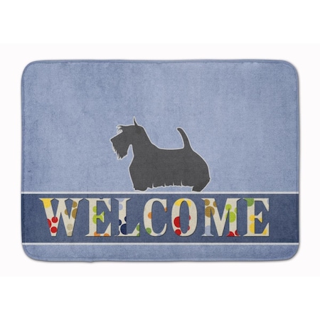 Carolines Treasures Scottish Terrier Welcome Machine Washable Memory Foam Mat BB5573RUG